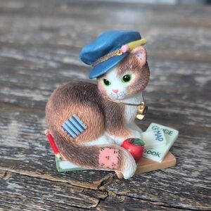 VTG Enesco Calico Kittens "Thanks For Guiding Us Towards Our Goals" Figurine